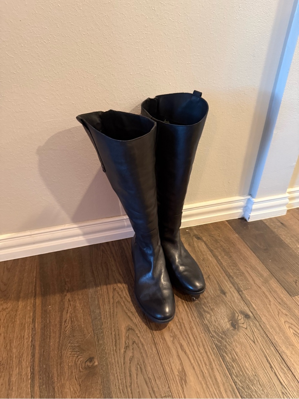 Sam Edelman Black Over-the-Knee Leather Boots